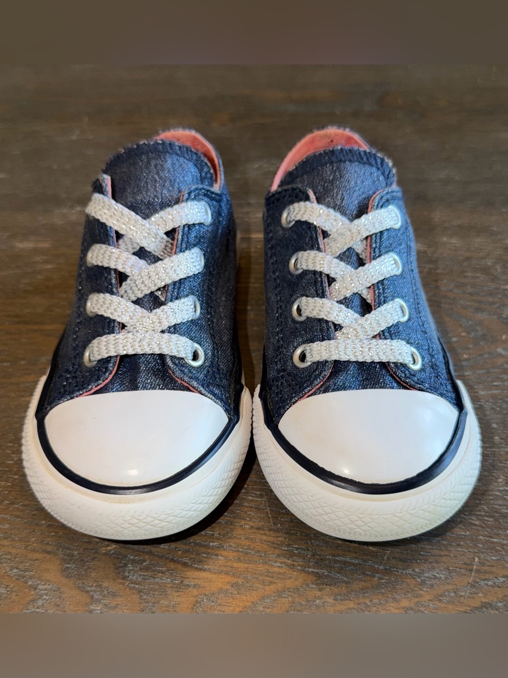 Metallic Navy Converse All Star Chuck Taylor Low Top Sneakers size 8